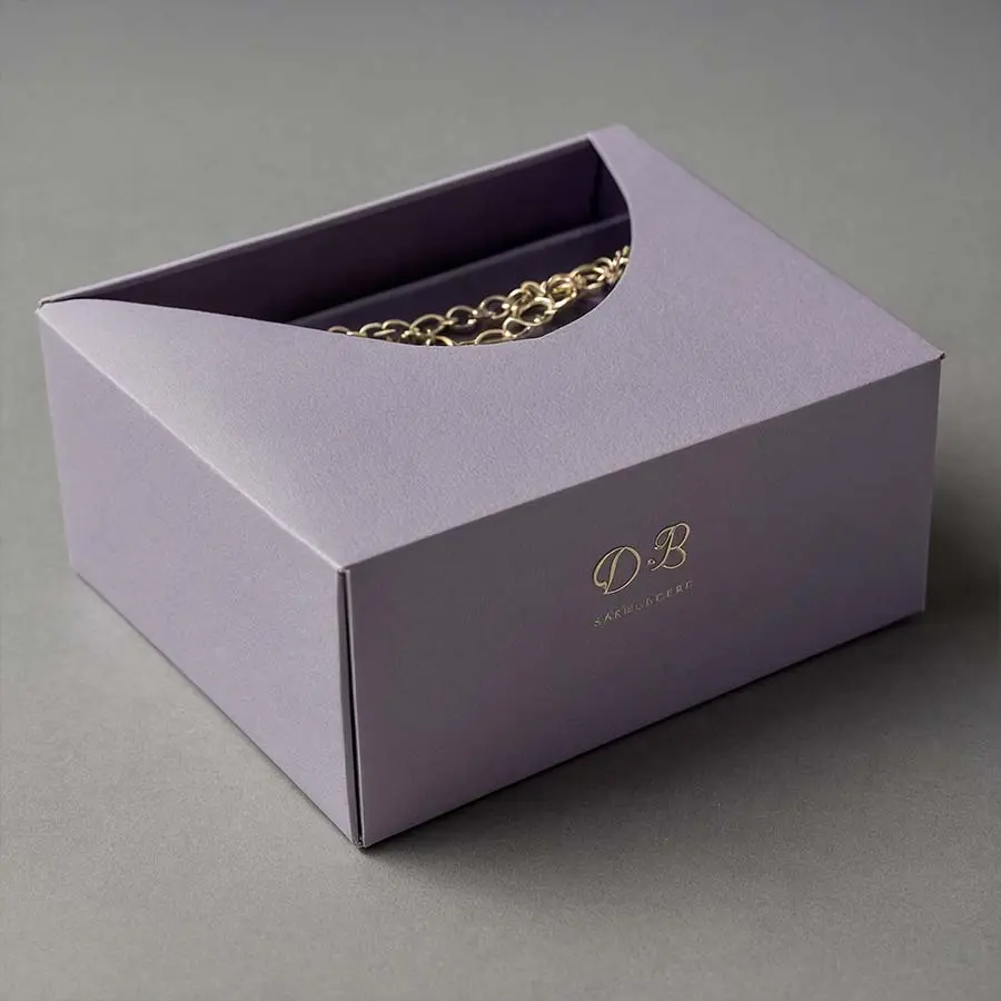 Premium anklet packaging box with a sleek design