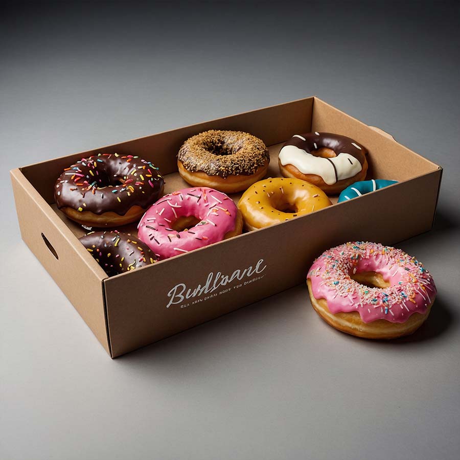Personalized donut packaging with logo printing