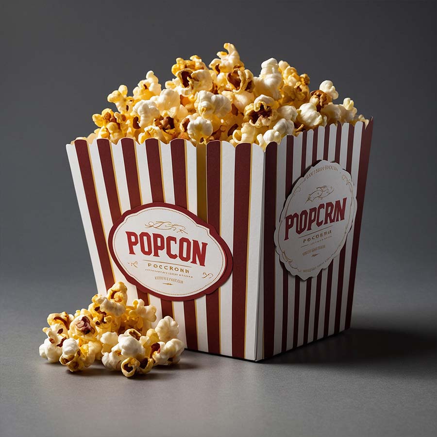 Colorful popcorn boxes for party favors and gifts