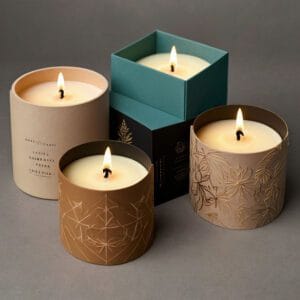 Elegant candle boxes with inserts for secure storage