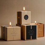 Custom kraft candle packaging with inserts