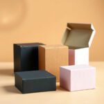Stackable cardboard boxes with lids for shipping