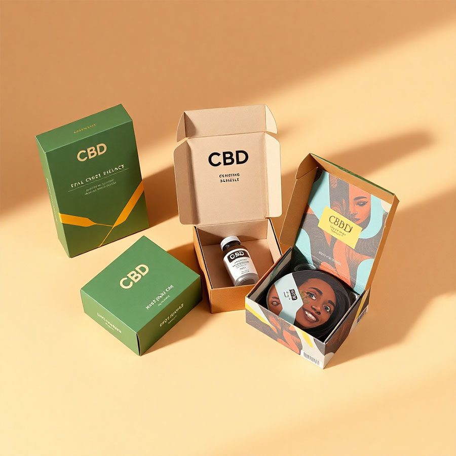 Custom-branded CBD display boxes for product showcasing