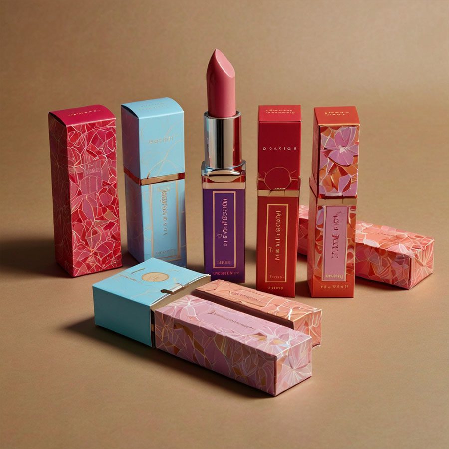 Elegant custom lip gloss boxes with logo design