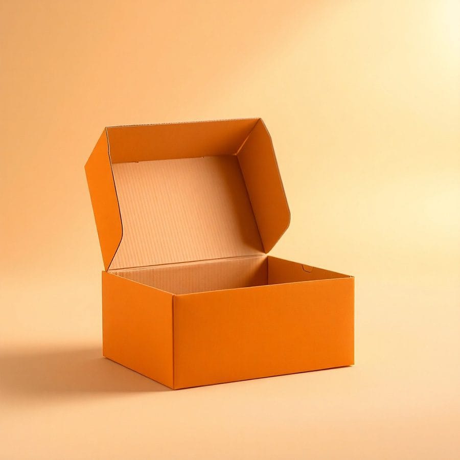 Sturdy orange mailer packaging for e-commerce