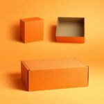 Vibrant orange mailer box with premium printing