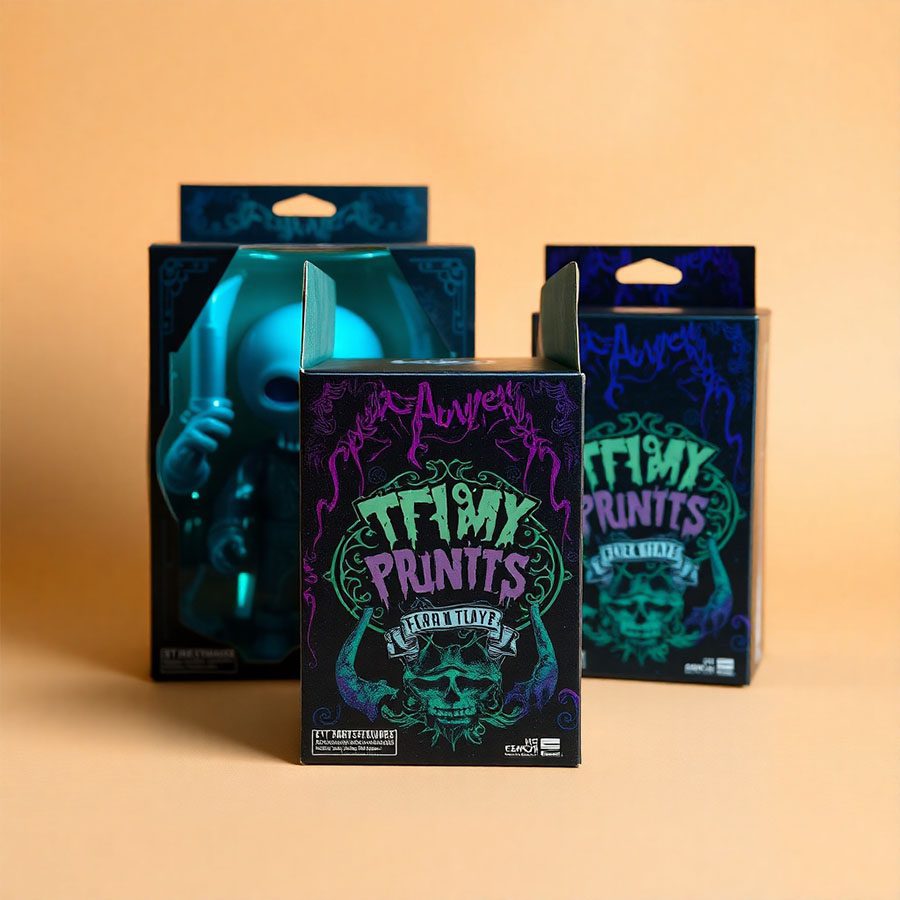 Custom-printed toy packaging for action figures