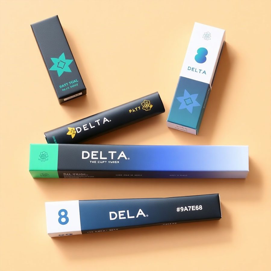 Sleek Delta 8 pre roll pack with custom branding