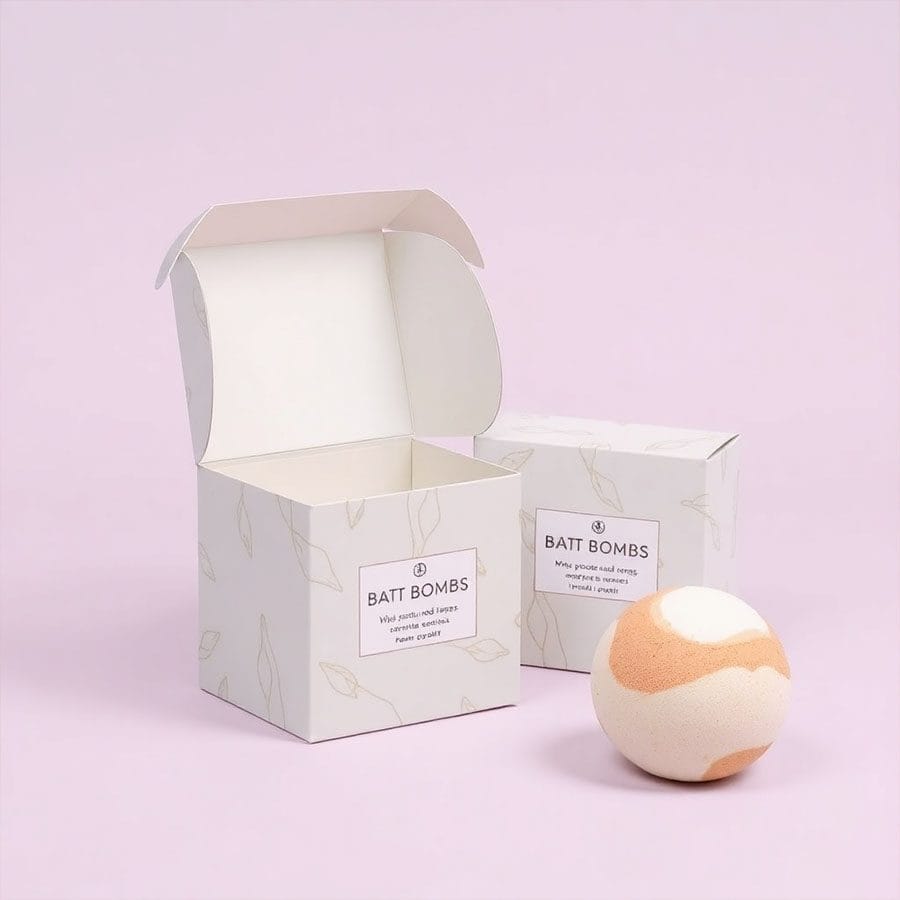 Colorful bath bomb subscription box designs