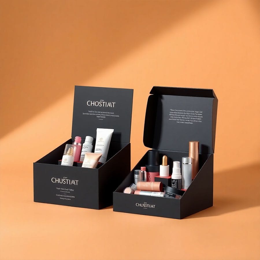 Stylish custom cosmetic display boxes for branding
