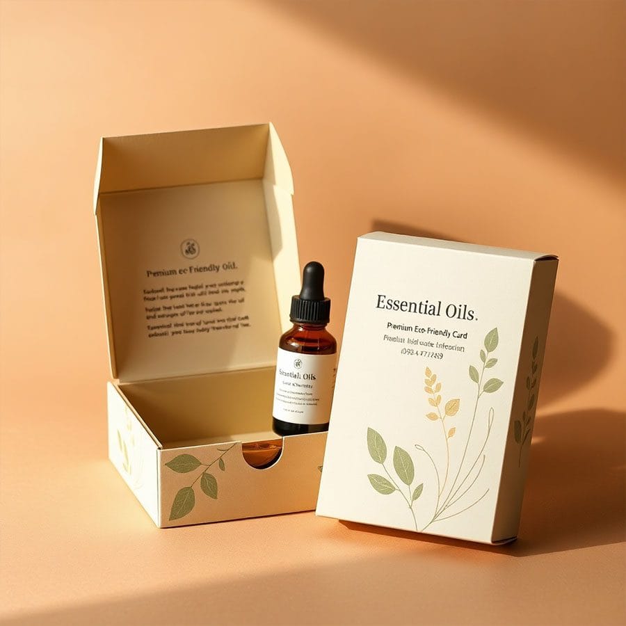 Elegant printed essential oil packaging
