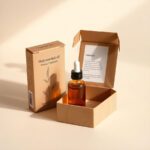 Brown kraft essential oil box with logo