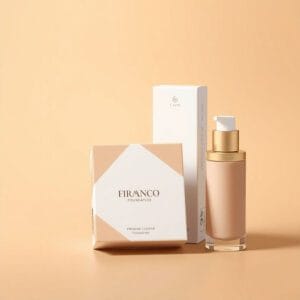 Matte black custom foundation box packaging