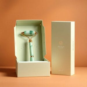 Custom Jade Roller Packaging Box with minimalist design