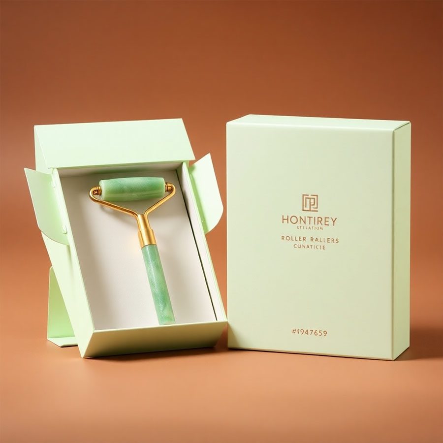 Custom printed Jade Roller Packaging Box with logo
