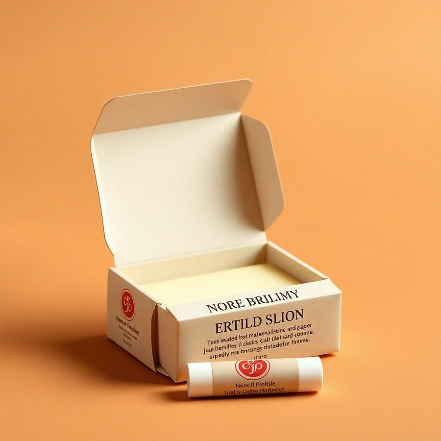 Kraft custom lip balm packaging for organic brands