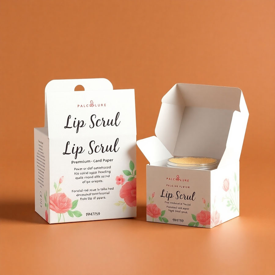 Lip Scrub packaging box with insert