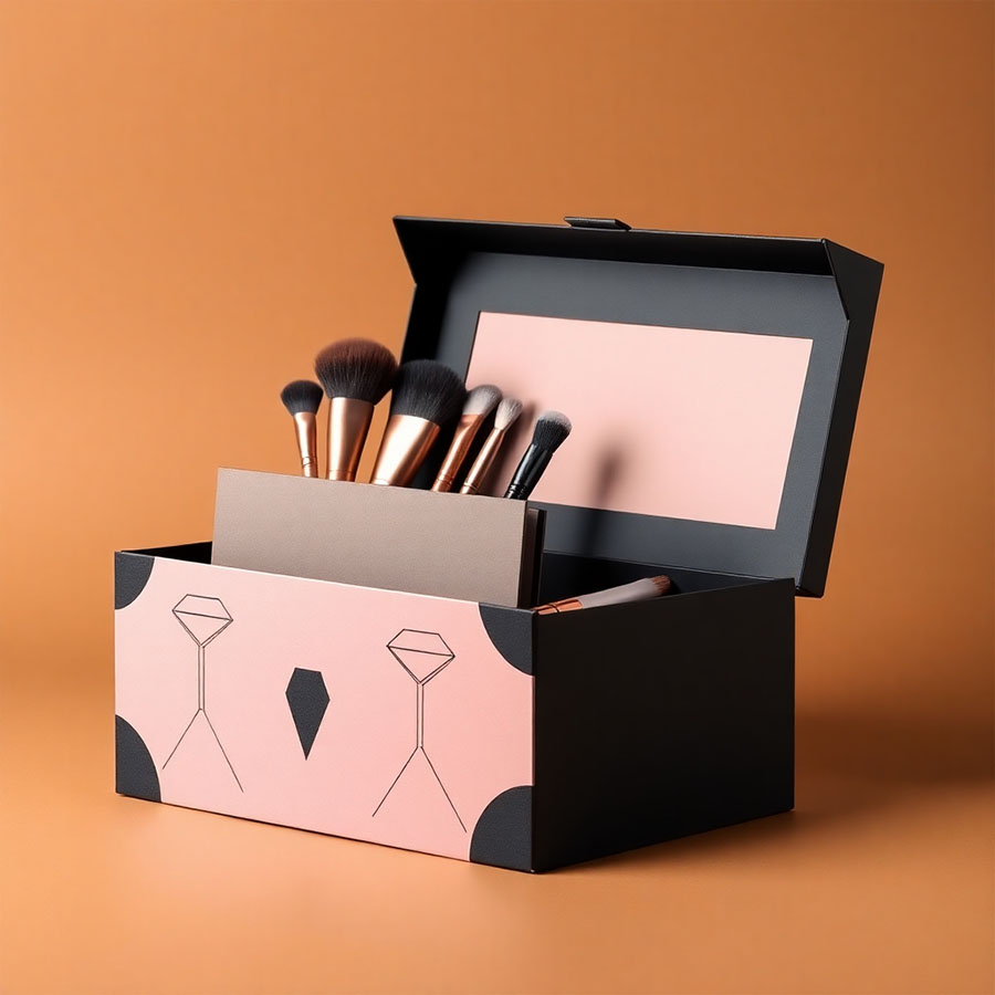 Custom printed Makeup Tool Boxes in pastel colors