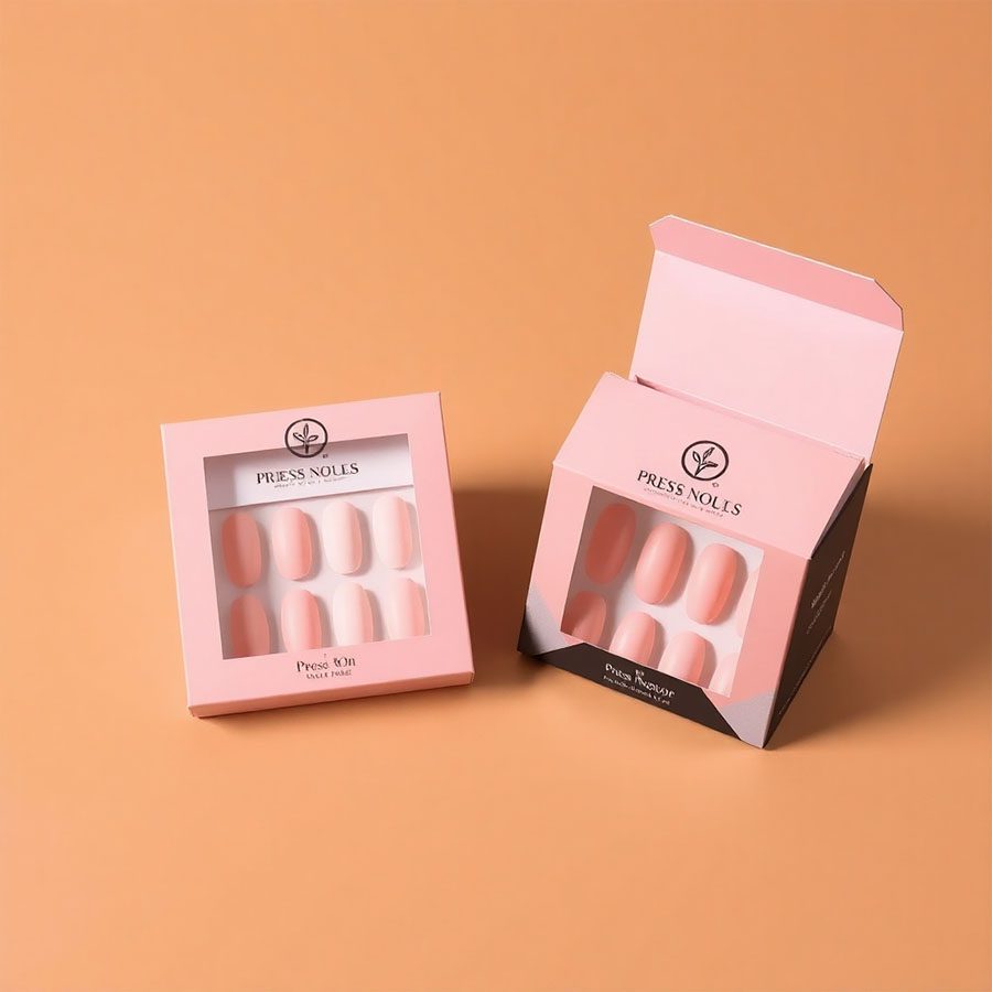 Custom printed press on nail packaging boxes