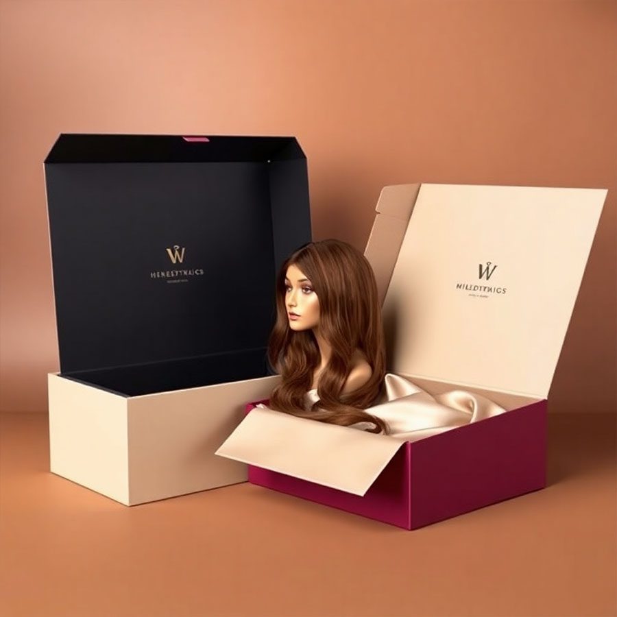Custom wig box with logo